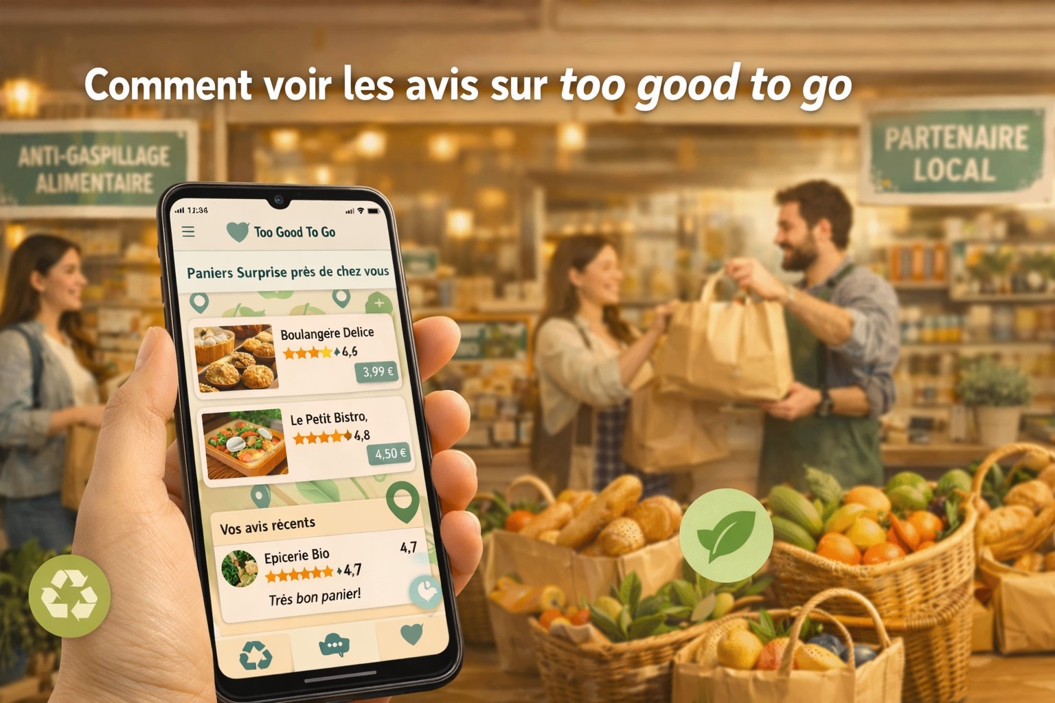 Comment voir les avis sur too good to go