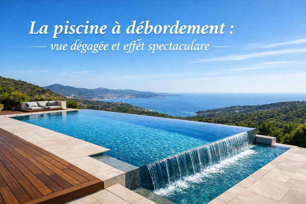 La piscine à débordement  vue dégagée et effet spectaculaire