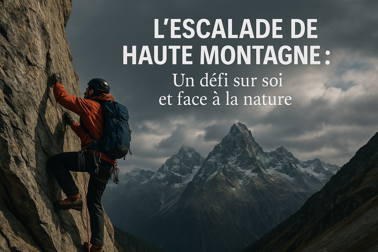 L'escalade de haute montagne → Un défi sur soi et face à la nature