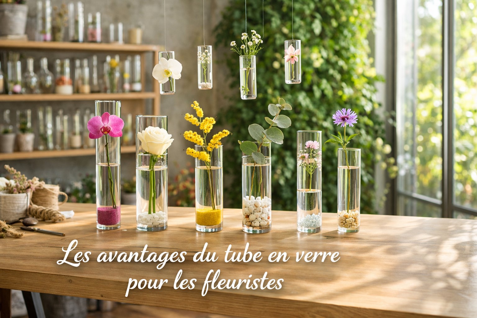 les avantages des tubes de verres pour les fleuristes