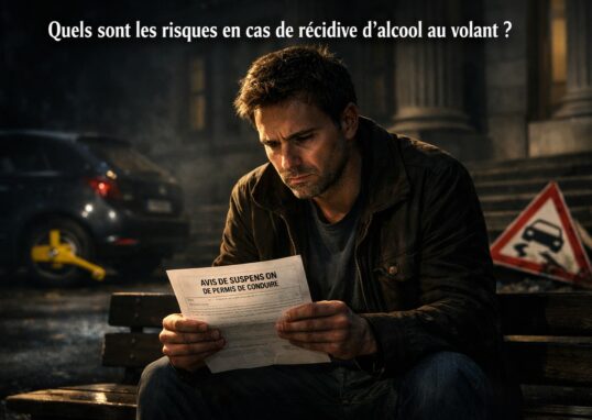 Quels sont les risques en cas de récidive d’alcool au volant 
