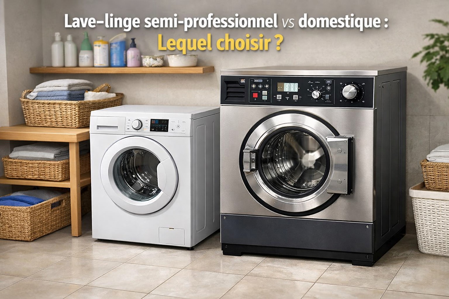 Lave-linge semi-professionnel vs domestique Lequel choisir
