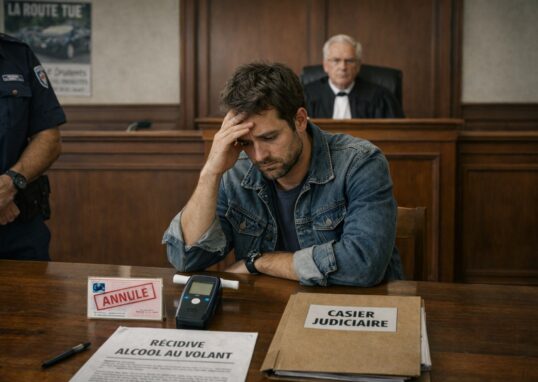 Récidive d'alcool au volant délai et sanctions